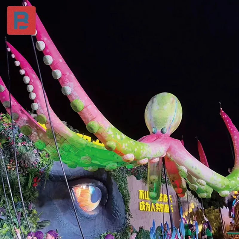 

Giant inflatable octopus, animal air models with blowers, decorative props for outdoor parade events