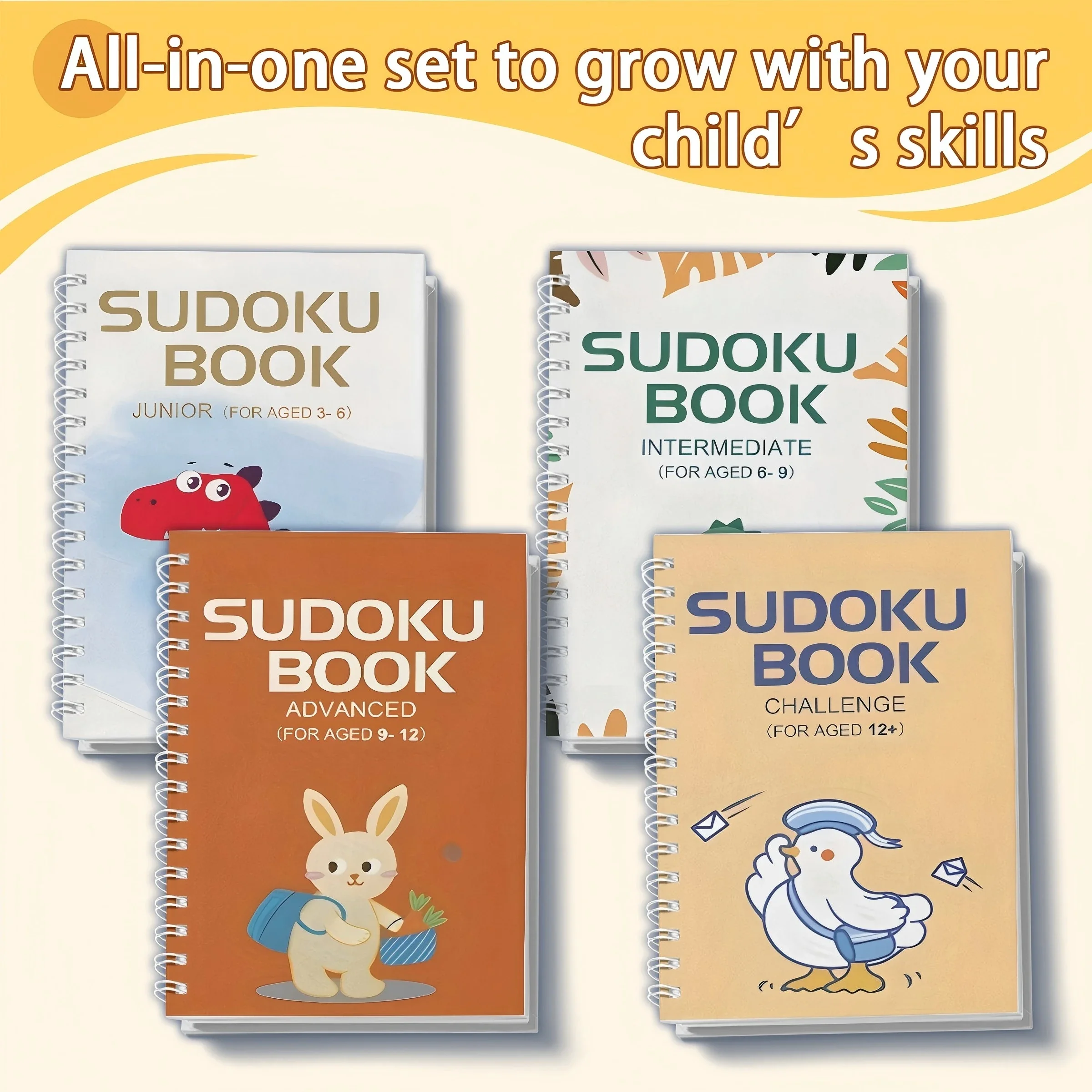 Kids Early Education Sudoku Puzzle Book, Brain Teaser Logic Game Workbook, Number Reasoning Training Book for Toddlers