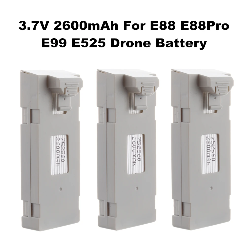 Аккумулятор для радиоуправляемого дрона 3,7 в, 2600 мАч, аксессуар для E88 E88PRO Ls-E525 E99 PRO, мини-Uav, батарея для дрона, специальная деталь для радиоуправляемого дрона, оригинальное обновление Аккумулятор для радиоуправляемого дрона 3,7 в, 2600 мАч, аксессуар для E88 E88PRO Ls-E525 E99 PRO, мини-Uav, батарея для дрона, специальная деталь для радиоуправляемого дрона, оригинальное обновление