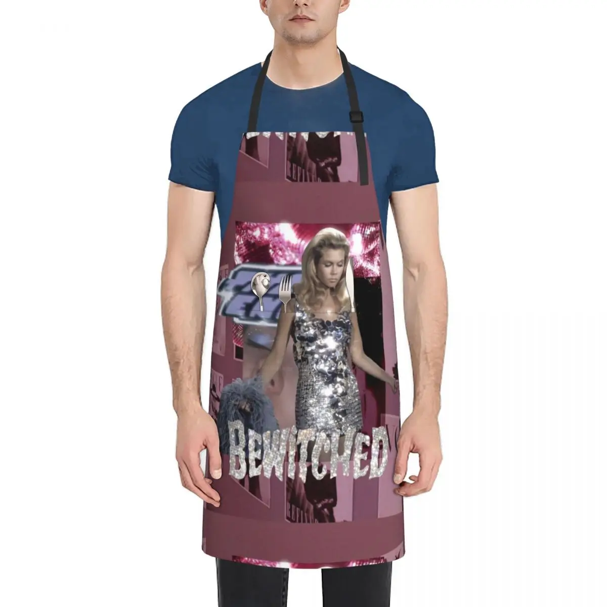 

Bewitched Glitter Aesthetic Collage Apron Kitchens Men Kitchen Kawaii Accessories Things For Home And Kitchen Apron