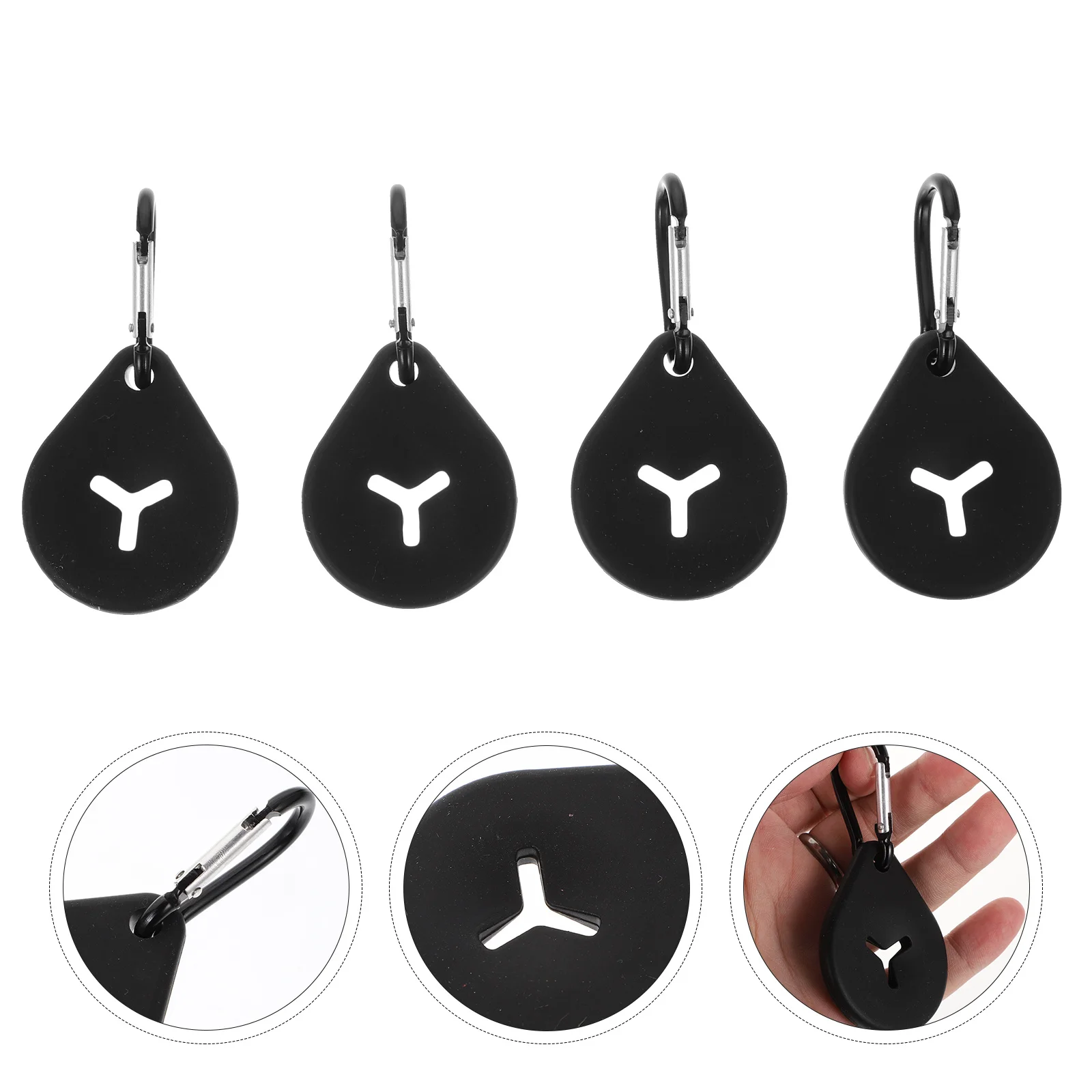 

4Pcs Dog Poop Bag Clip Hands-Free Waste Bag Dispenser Silicone Leash Carrier Holder Dog Leash Clip Pets Hands-Free Knot Holder