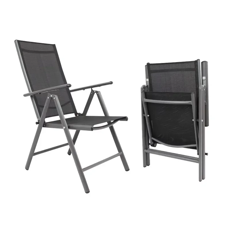 Adjustable Height Outdoor Multifunctional Folding Chair Aluminum or Steel Foldable Garden Chair
