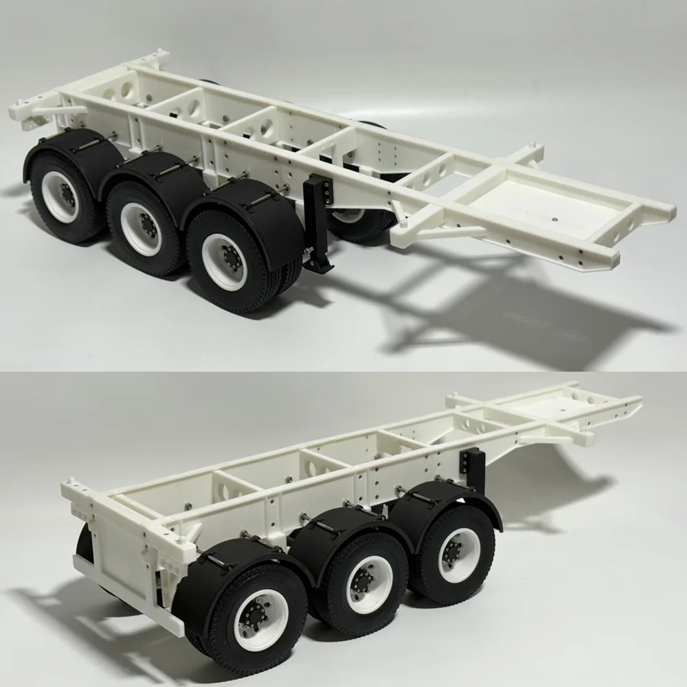 

20-foot Plastic 3-axis Container Trailer Frame for 1/14 Tamiya RC Truck SCANIA 770S VOLVO Mercedes-Benz ACTROS 3363 MAN Car Part