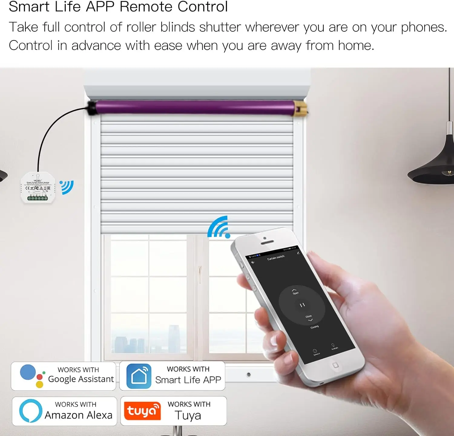 Tuya wifi zigbee3.0 módulo de interruptor de cortina inteligente interruptor controlador do motor do obturador inteligente vida app funciona com alexa google