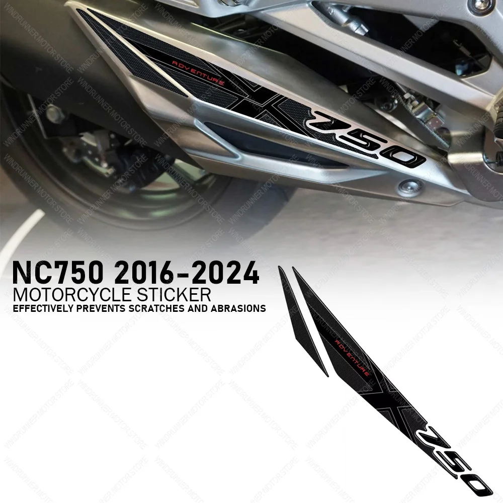 

For NC750 2016-2024 Motorcycle Accessories Waterproof Protective Muffler Protection Sticker 3D Epoxy Resin Protective Sticker