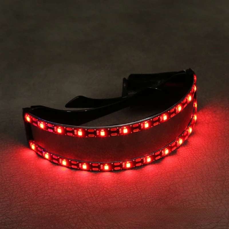 NEW LED Luminous Glasses with Bright LED Strip Light Material for Cosplay Party Bars Dances KTV Holiday Decor Performance Props