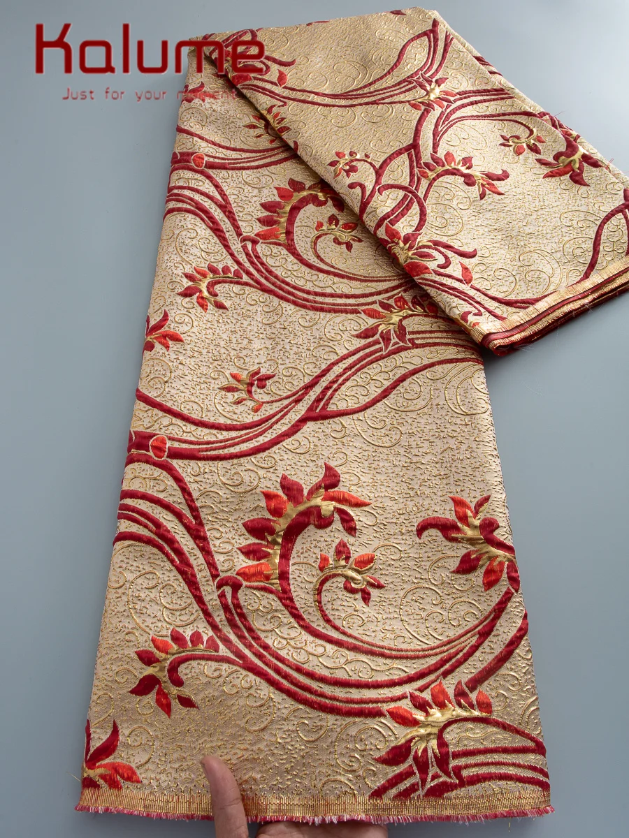 

Kalume, новый стиль, африканская парча, тюль, кружевная ткань 2026, роскошная нигерийская французская жаккардовая кружевная ткань для шитья вечернего платья F4178