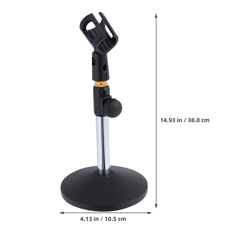 Liftable Microphone Stand Metal Base Desktop Bracket Flexible Adjustable for Home Live Broadcast Online Conference Podcasting