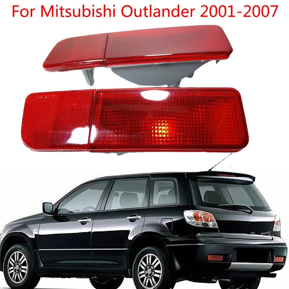 

Задние противотуманные фары для Mitsubishi Outlander 2001 2002 2003 2004 2005 2006 2007, отражатель заднего бампера, стоп-сигнал, задний фонарь