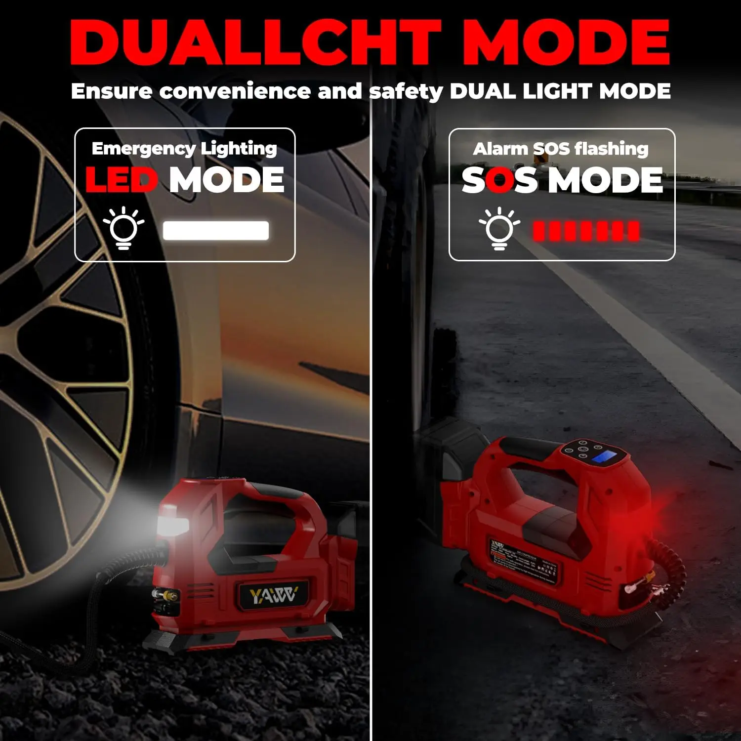 منفاخ إطارات لاسلكي لبطارية M18، مضخة هواء محمولة 160 رطل لكل بوصة مربعة مع ضوء LED ومقياس رقمي للسيارات والدراجات النارية والدراجات #6