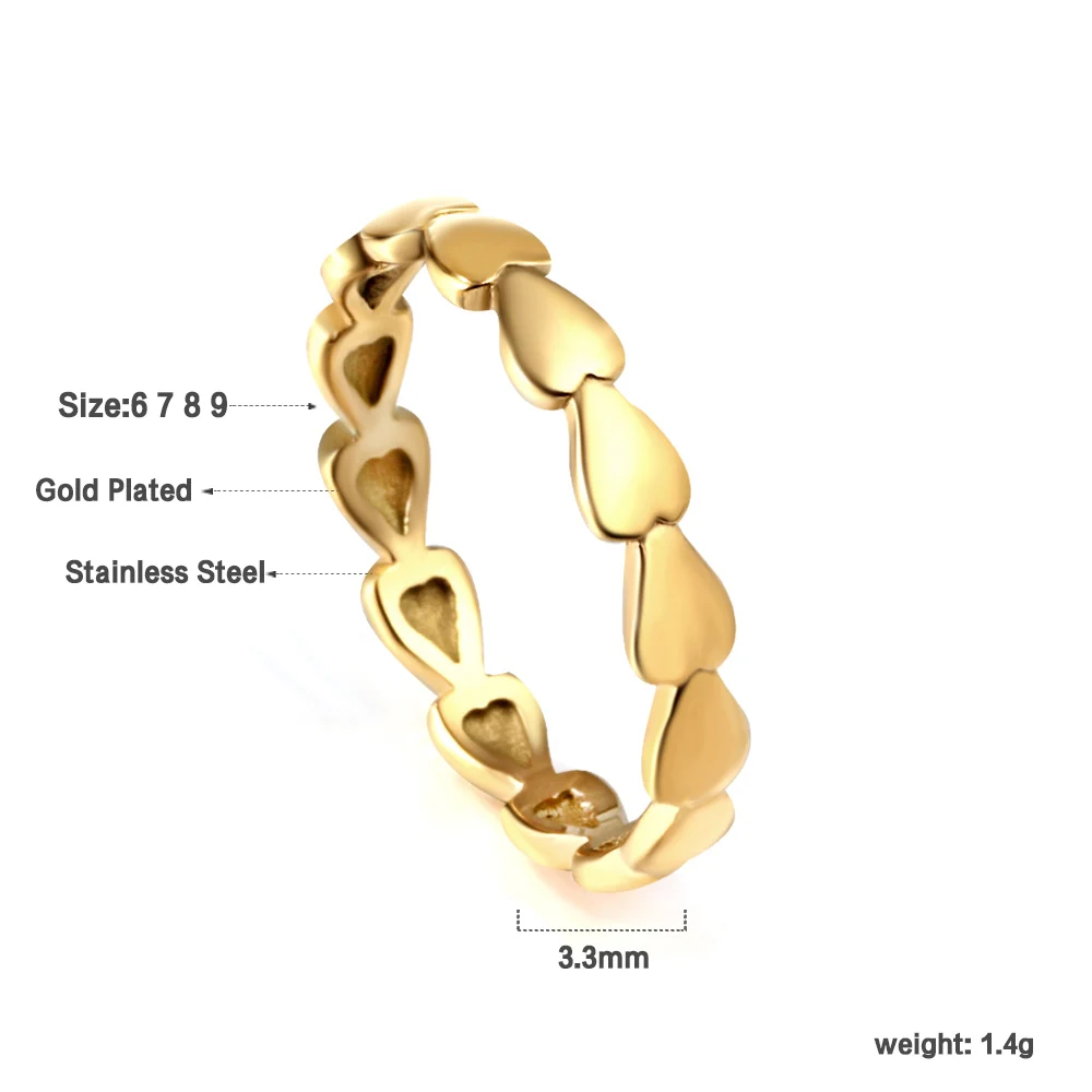 Luxusteel Rvs Vrouwen Ringen Eenvoudige Twist Touw Munt Hart Ronde Textuur Waterdichte Vingerbanden Ring Bruiloft Sieraden