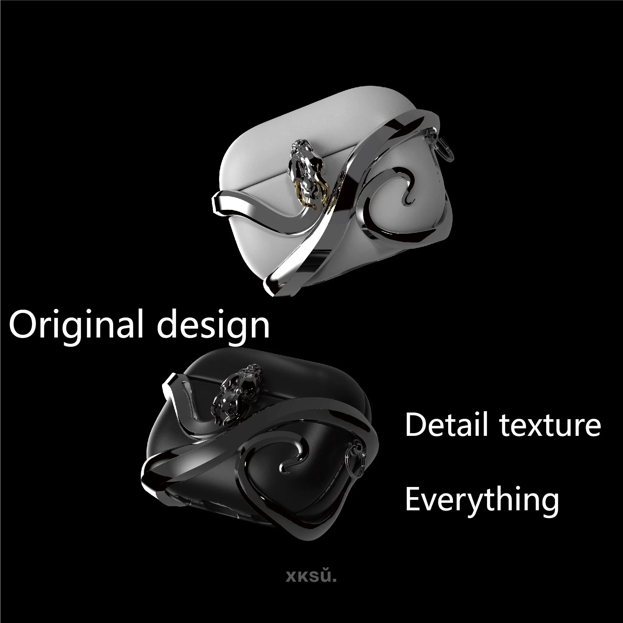 AirPods Protective Case Jiaolong Earphone Protective Case Metal Texture Customized Earphone Case for AirPodsPro Earphone Y2K