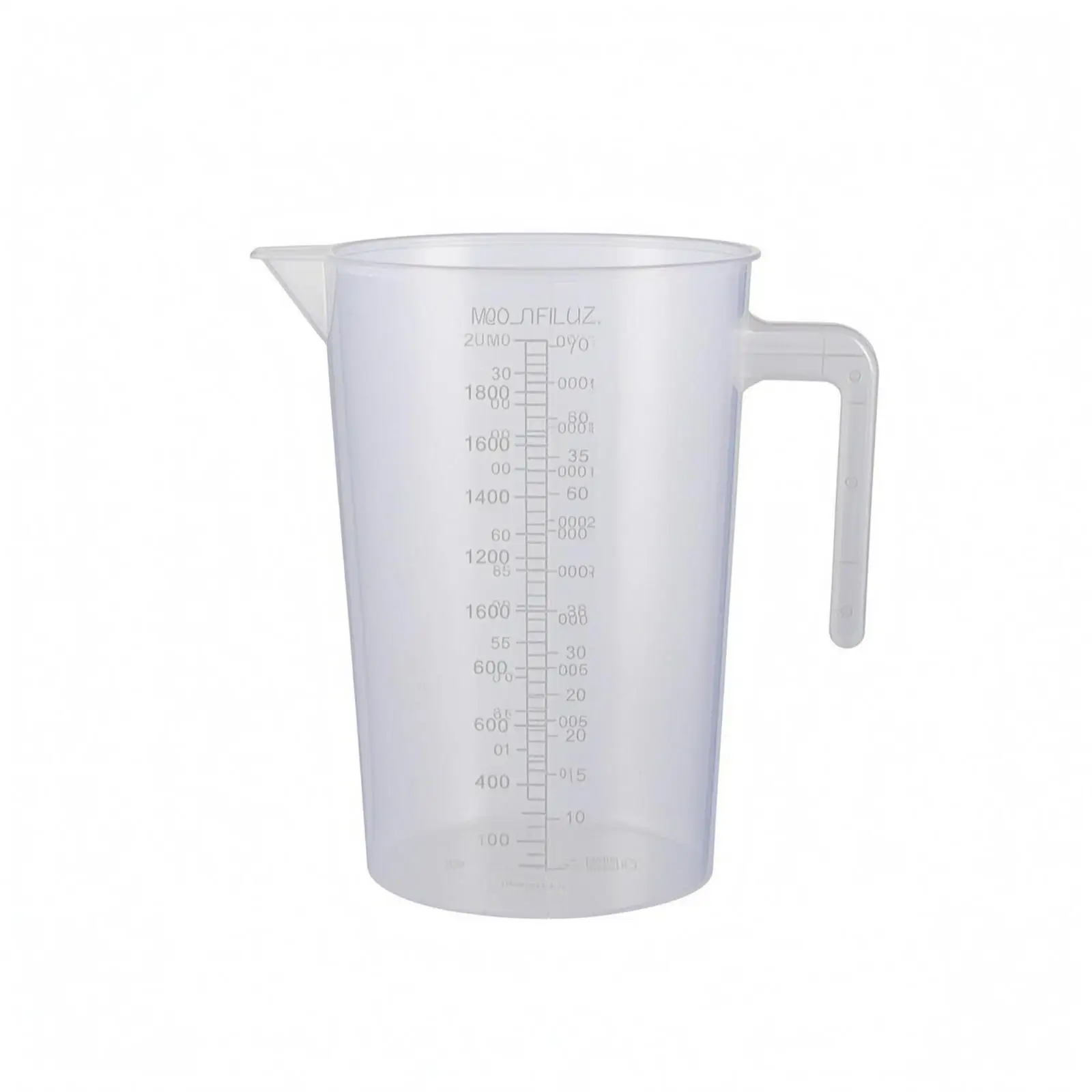 Graduated Measuring Vessel Sturdy PP Liquid Measuring Cup Wide Mouth with Spout for Accurate Pours
