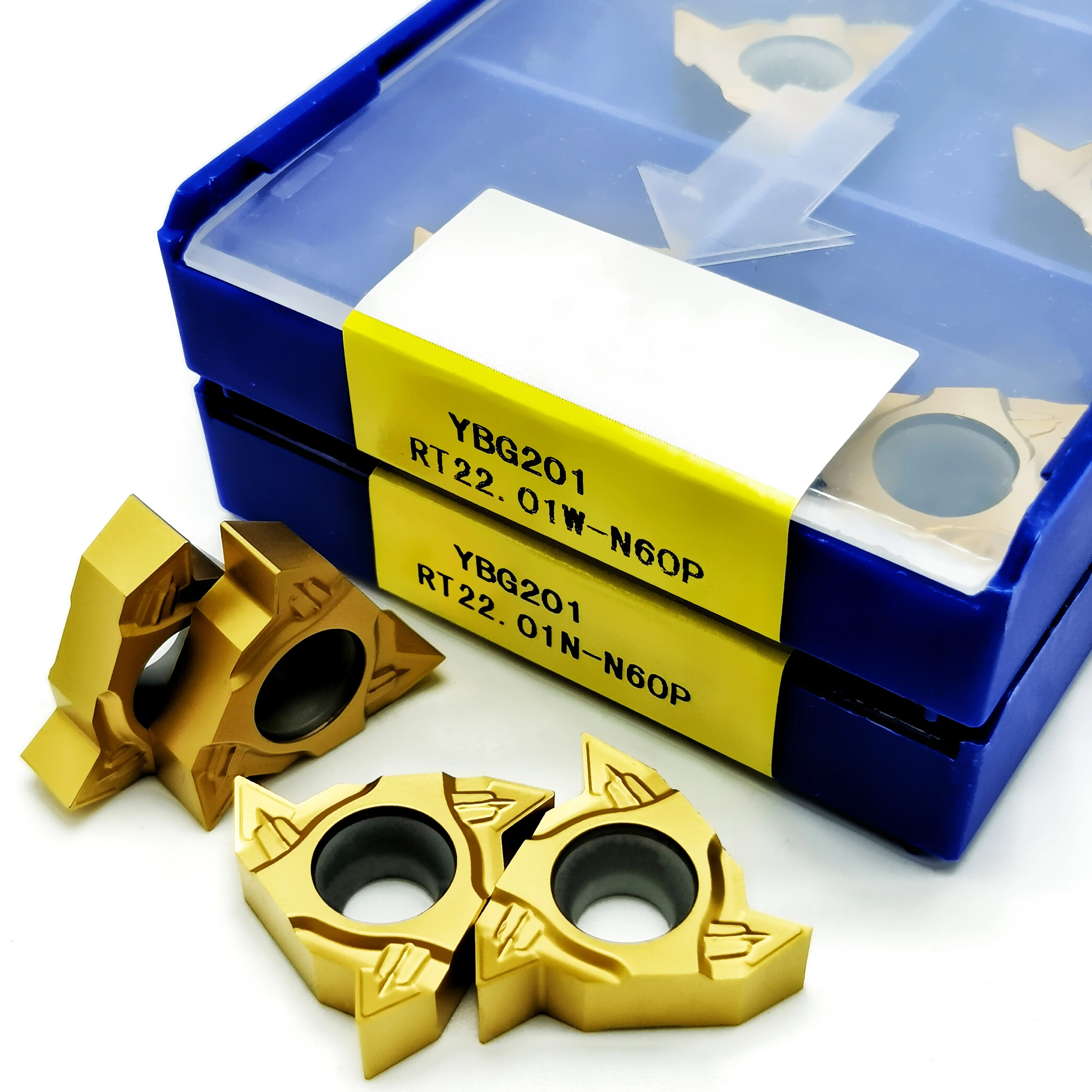 10 pz originale RT22.01N RT22.01W-N60P YBG201 utensile per tornitura filettatura lama in metallo duro di alta qualità utensile per tornitura CNC RT22