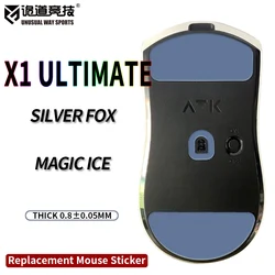 UnusualWaySports Mouse Skates Feet ATK X1 Ultimate Cambered Surface PTFE Anti Collapse Multilayer Magic Ice Silver Fox