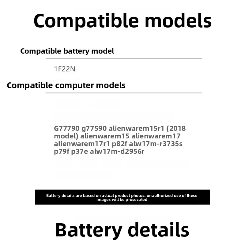 Аккумулятор для ноутбука Dell Alienware M15 M17 R1 P79F G5 5590 G7 7790 7590 P82F P79F P37E ALW17M-R3735S ALW17M-D2956R 1F22N