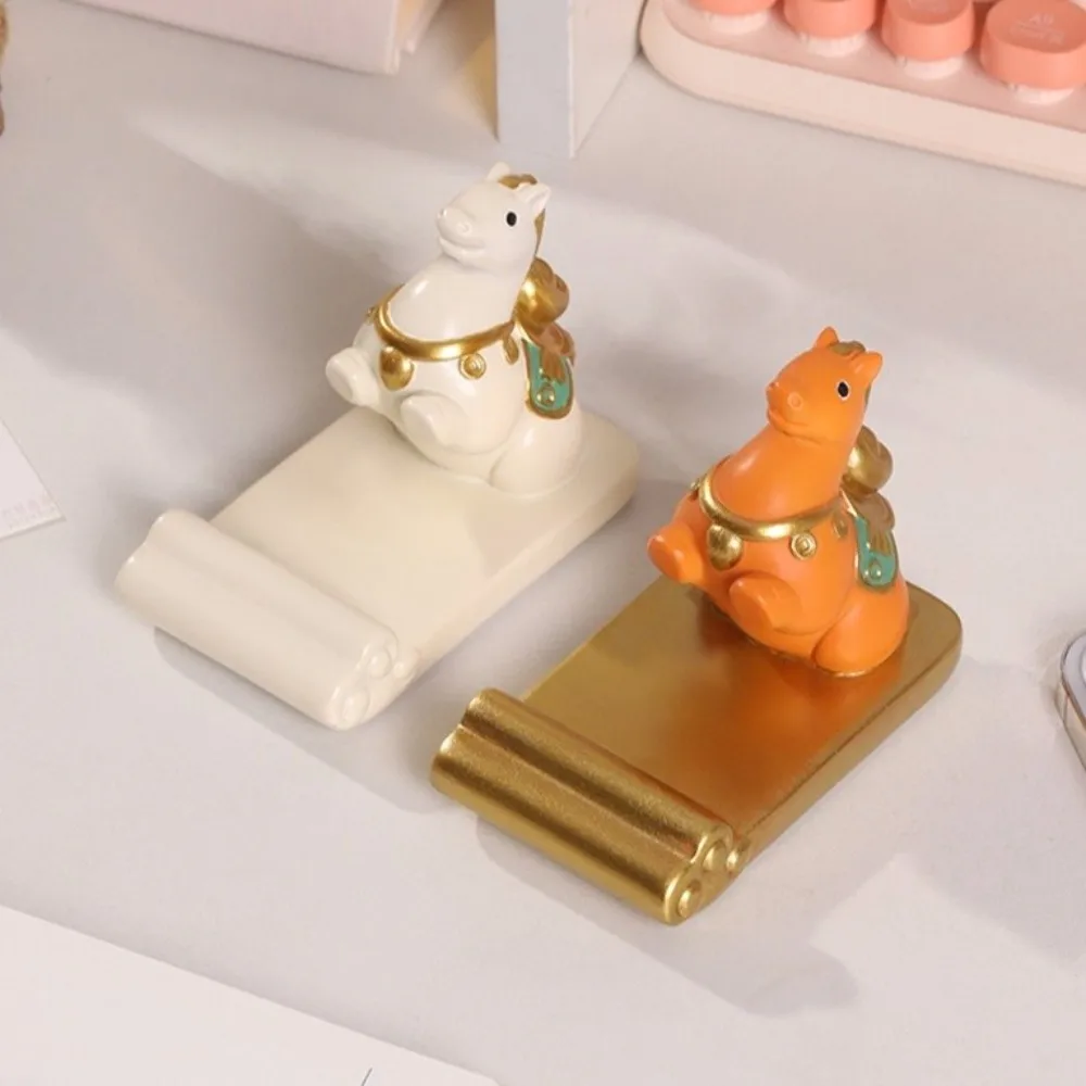 

Лошадь-талисман Зодиак Пони Держатель для телефона Смола Пони Форма Подставка для мобильного телефона Удача Маленький орнамент Кронштейн для мобильного телефона