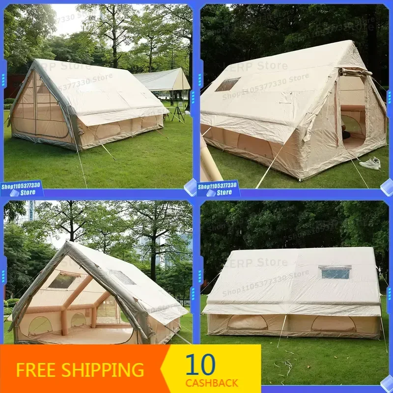 Nature Hike Village Suit Large Space Luxury Outdoor Nature-hike air 12y Famli Camping Leisure Inflatable air Tent for Sale