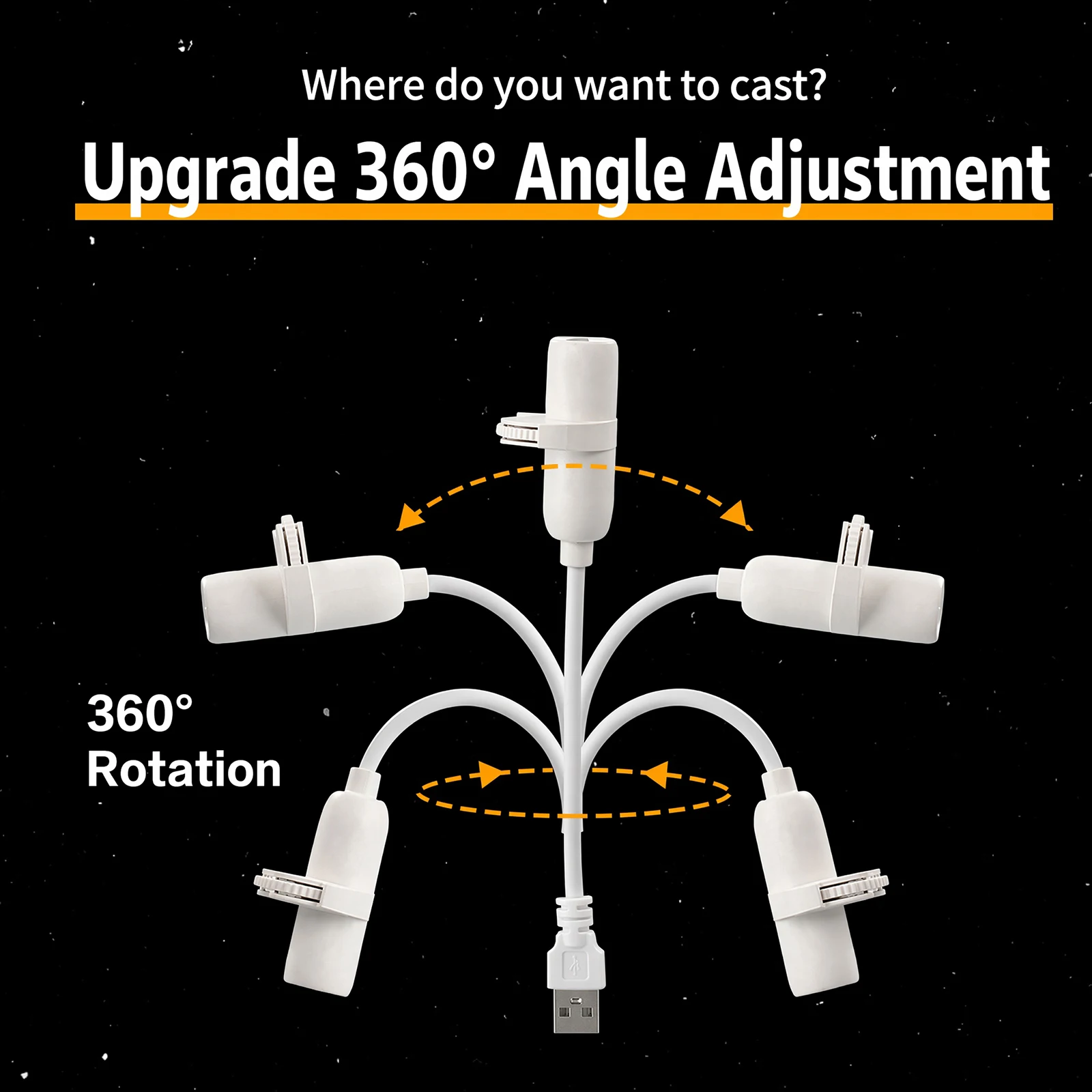 Manual Focus USB Star Projector Lamp 360° Gooseneck Moon Saturn Galaxy Car Room Romantic Ambient Night Light view 6