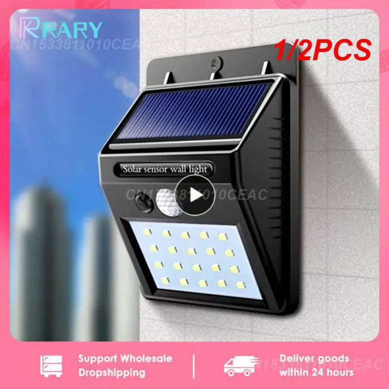 

1/2PCS 20 LED Solar Light Outdoor Motion Sensor Recharge Solar Wall Light Waterproof Emergency Led Light Street Garden Porch