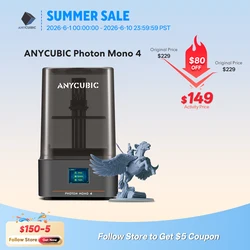 ANYCUBIC Photon Mono 4 AE10K+ 7 Inch high-definition screen 3D Printer High Speed UV Resin 3D Printer Printing Size 153×87×165mm
