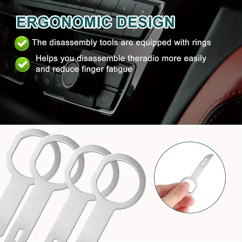 4PCS Radio Stereo Removal Extractor Key Release Pin Head Unit Audio Install Tool Car Parts For Volkswagen Audi Benz BMW