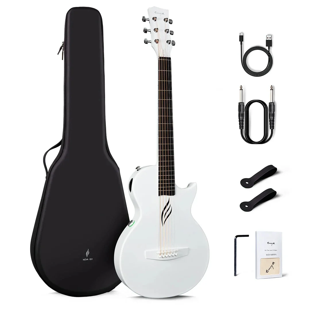 

Enya Nova GO 35 Inch Smart Guitar Portable Carbon Fiber Acoustic Electric Travel with Case and Charging Cable Folk Guitar