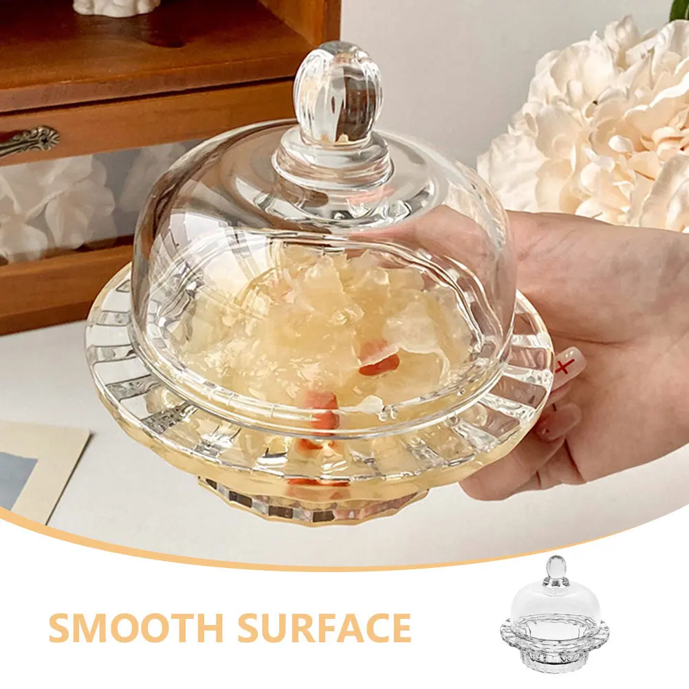 

Десертные миски Стеклянные прозрачные маленькие миски с крышками Гладкая поверхность Безопасные для холодной посуды и закусок Стильные и функциональные