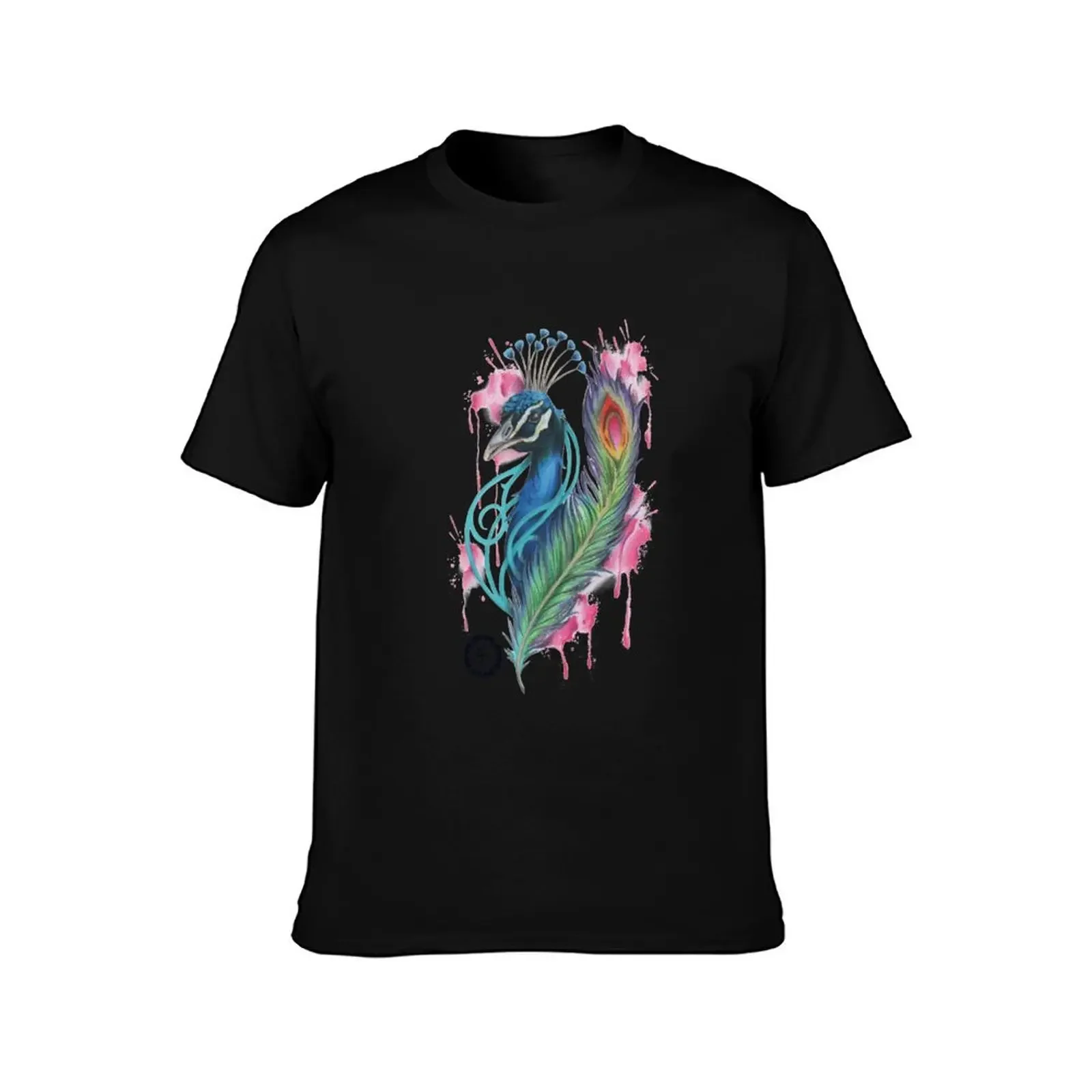 Pencil peacock T-Shirt cute tops custom shirt sweat baggy shirts mens graphic t-shirts