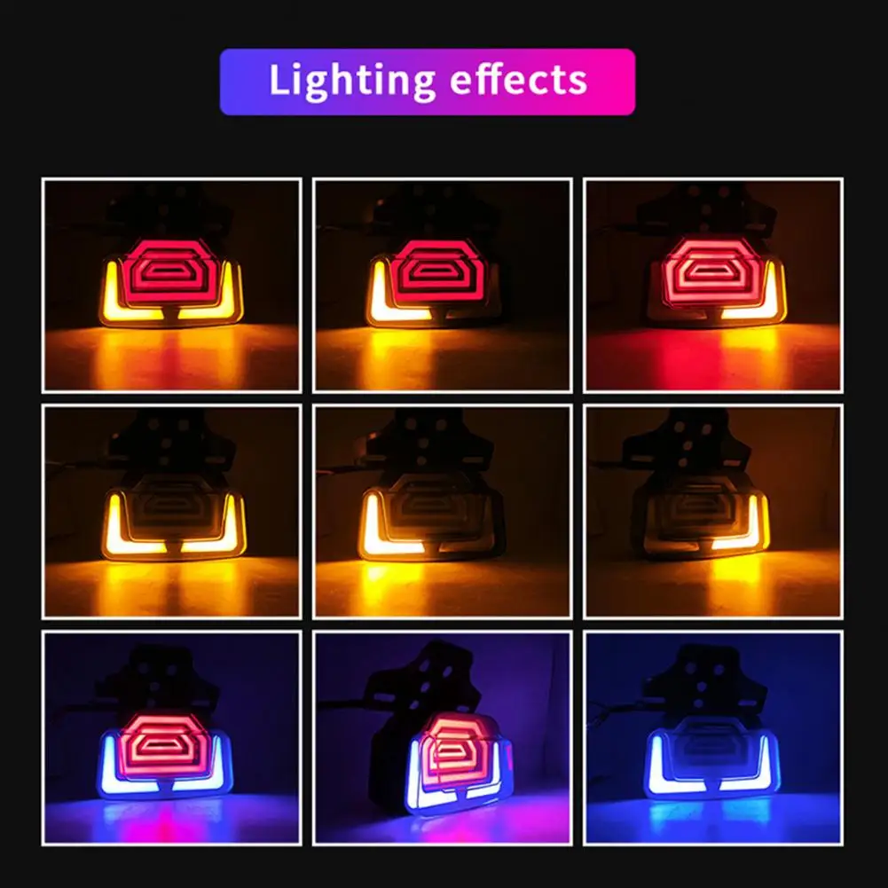 

Shockproof Car Taillight Taillight for Car Durable Waterproof Motorcycle Led Tail Brake Light with Long Lifespan Bright Easy