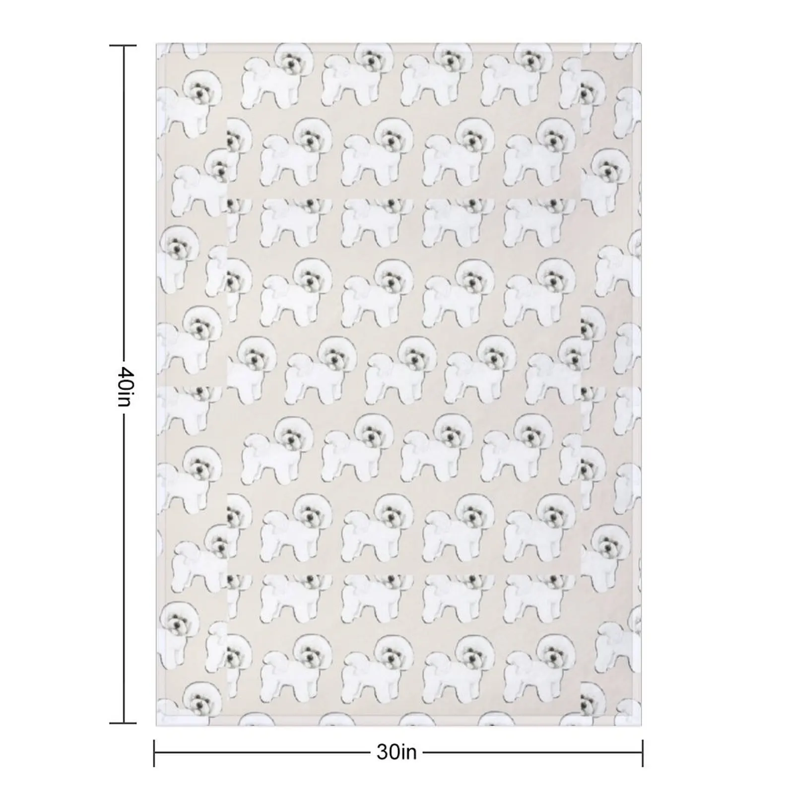 Bichon Frise on Cream Throw Blanket Fashion Sofas Luxury Throw christmas gifts Personalized Gift Blankets