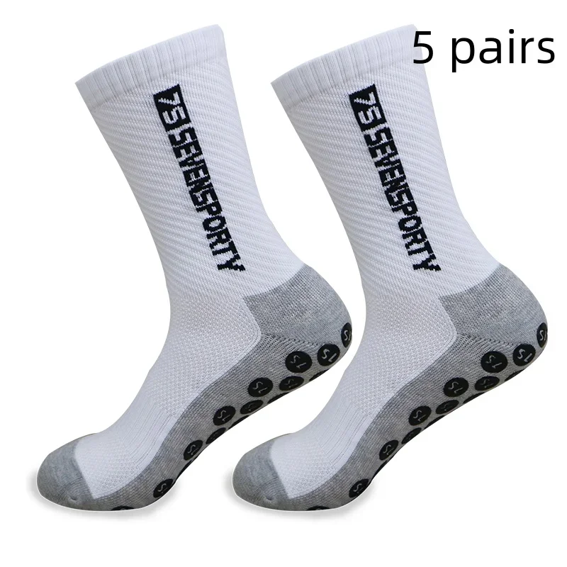 

5 Pairs New Men's and Women's Non -sliding Football Socks High -quality Soft and Breathable Sports Socks for Running