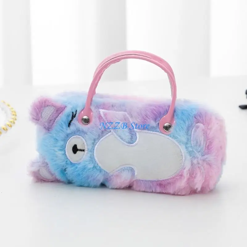 T21F Bear Plush Eyeglass Holder نظارات شمسية مربع حقيبة نظارات واقية من أجل الاستخدام اليومي السفر