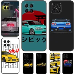 Yellow Jdm Cars Case For Honor 70 50 90 Lite Magic 6 5 Pro Cover For Honor X8a X9a X7a X6a X9b X8 X9 X7 8X