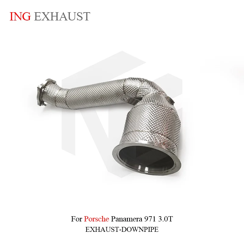 

ING Performance Exhaust Catalytics Downpipe for Porsche Panamera 971 Turbo 3.0T Nozzle Pipe ss304 Tube Header Converter System