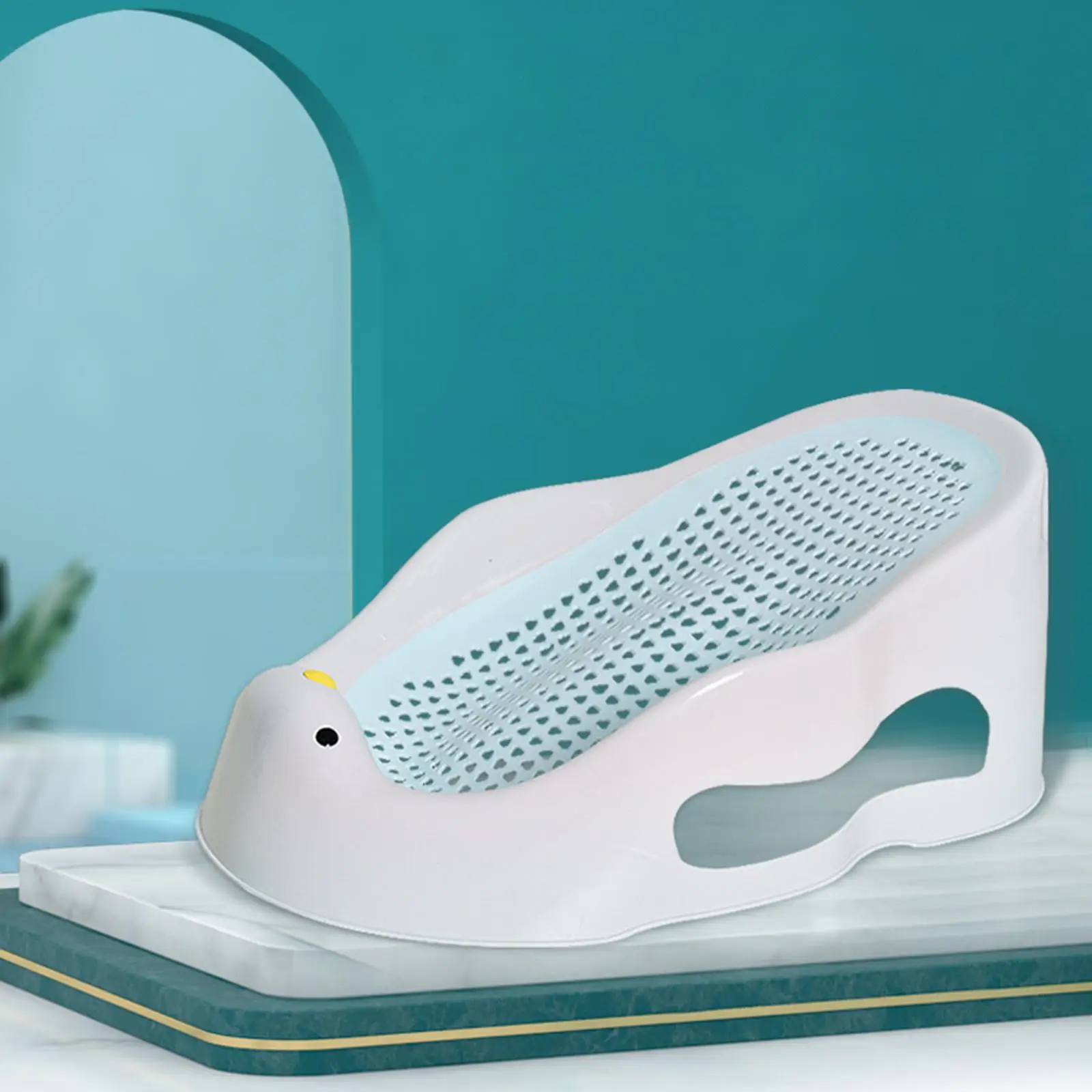 

Поддержка детской ванны, портативный мягкий нескользящий шезлонг для детей 0-6 месяцев, синий