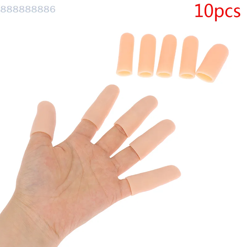 10 قطعة/المجموعة سيليكون جل أنبوب اليد الضمادات حماة الأصابع لتخفيف الآلام الإبهام قبعات للراحة والدعم