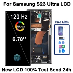 6.8'' AMOLED Display Screen for Samsung Galaxy S23 Ultra S918B S918B/DS Lcd Display Digital Touch Screen with Frame Assembly