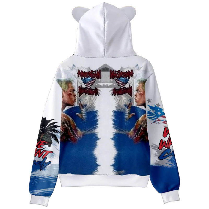 كودي رودس ميرش خمر 90s الشارع الشهير تأثيري مضحك بلوزات للفتيات القط الأذن المحاصيل هوديي الرياضة للجنسين البلوز