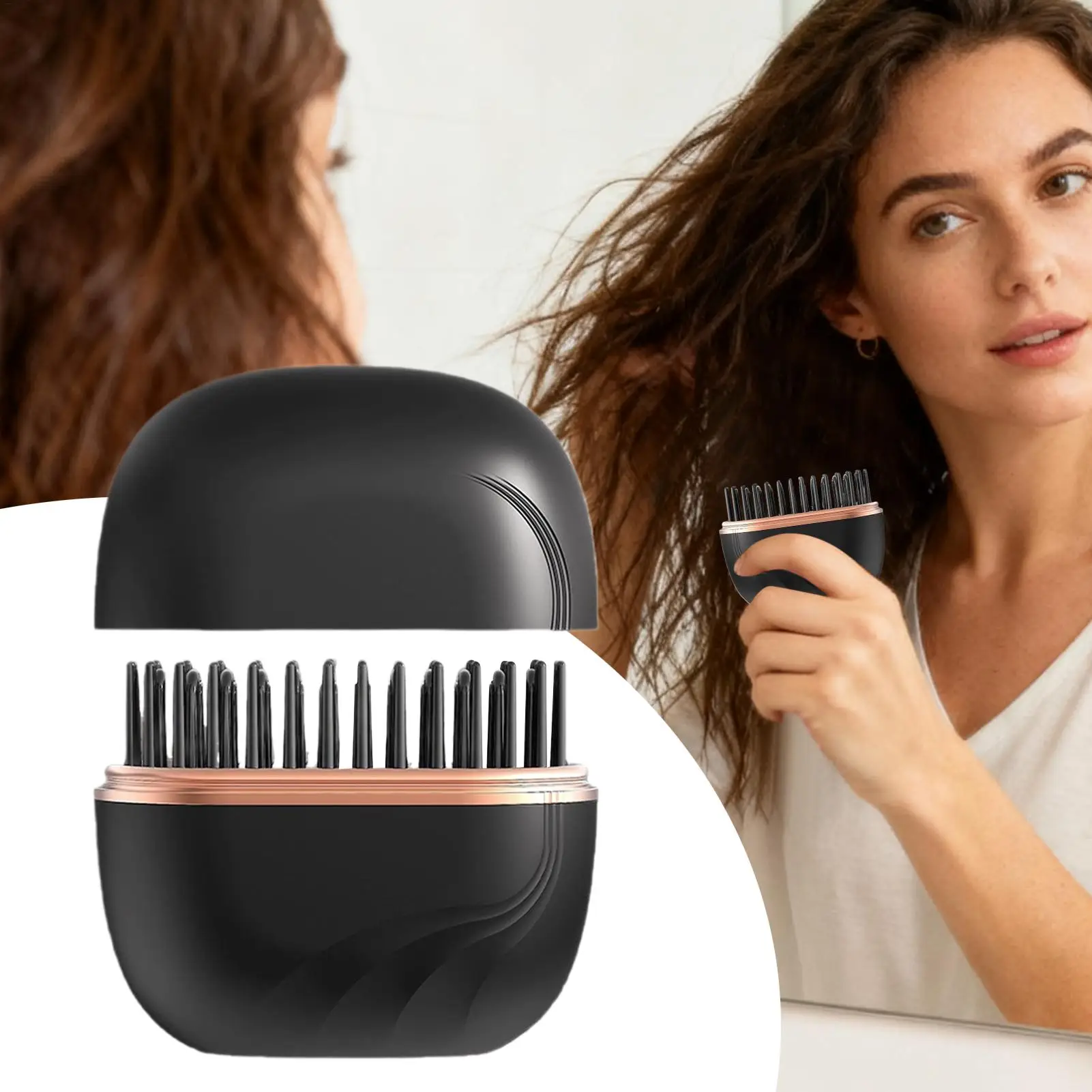 

Электрический нагревательный выпрямитель, портативный выпрямитель для волос, щетка с защитой от ожогов, беспроводной USB перезаряжаемый выпрямитель для женщин