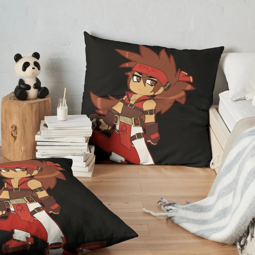 Guilty Gear Sol Badguy Printed Pillowcase Sofa Car Soft Cushion Cover Case Home Decor Accessories