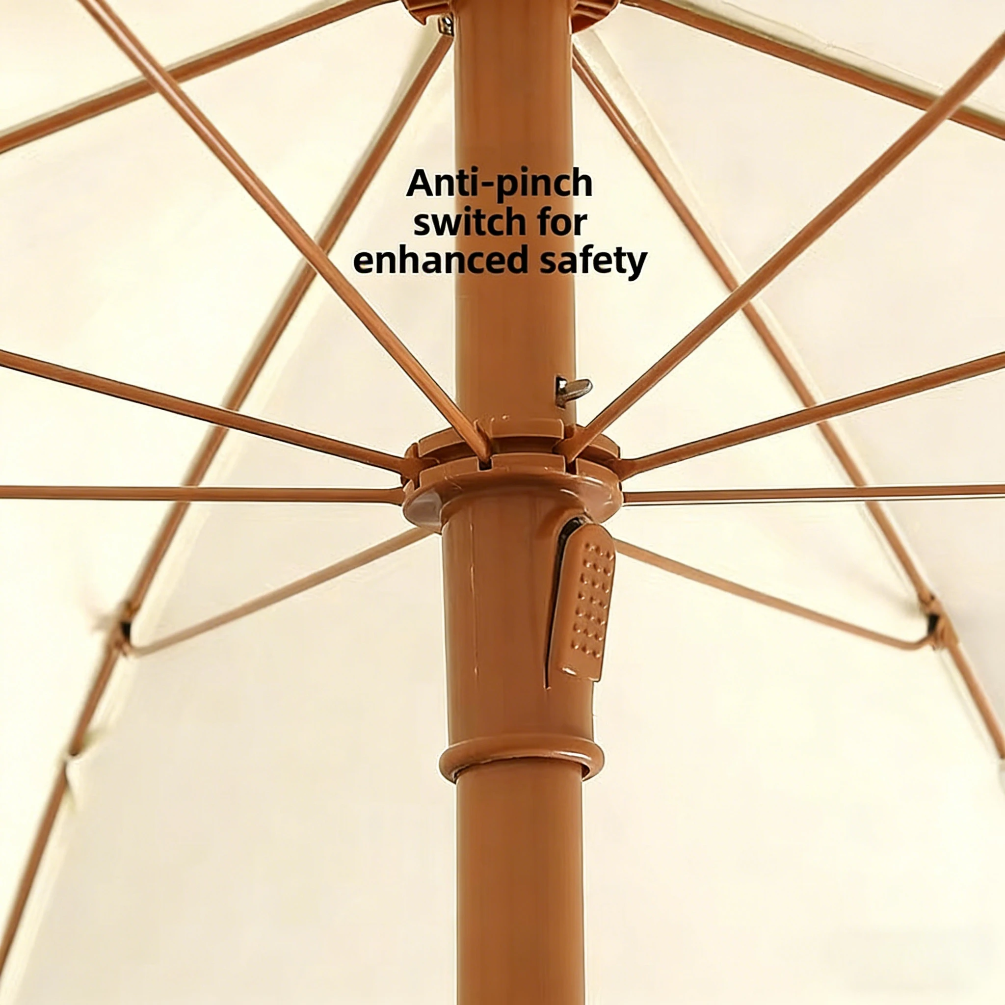 #[Tiltable] Fresh European Style Long Handle Steel Straight Rod Polyester Lace Trim Umbrella Photography Prop Courtyard Hotel