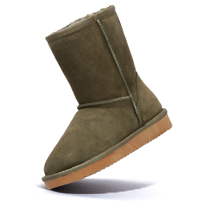 

100% Genuine Cowhide Leather Snow Boots Women Top Quality Australia Boots Winter Boots For Women Warm Botas Mujer