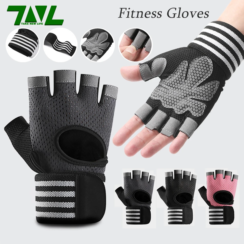 Workout Gym Gloves Training Sport Gloves for Men Women Fitness Body Building Weightlifting Gym Hand Wrist Palm Protector Gloves