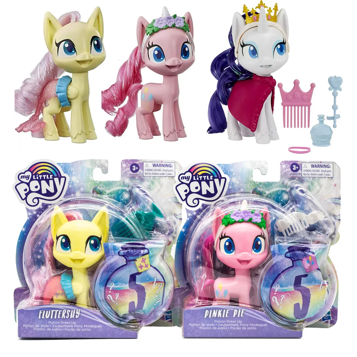 

Hasbro My Little Pony Cute Doll Toy Pinkie Pie Fluttershy Potion Dress Up Collection Action Figure Ornament Kids Birthday Gifts