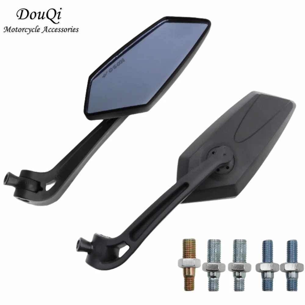 Motorcycle Handlebar Rearview Mirror HD Anti-glare 360 Degree Rotatable Universal 8mm 10mm Screw Motorcycle Accessories