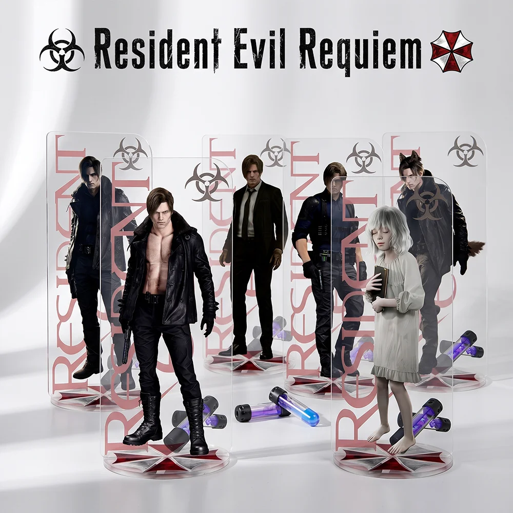 Resident Evil Requiem Leon Scott Kennedy Grace Ashcroft 15CM Acrylic Stand Keychain Character Model Desk Decor Collect Fan Gifts