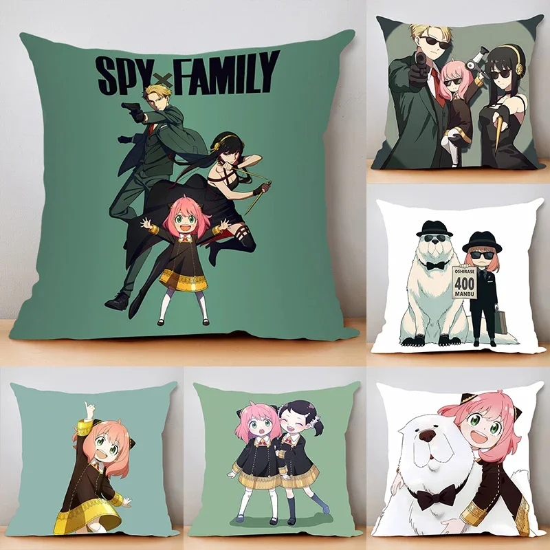 Pillow Cover S-SPY×FAMILYs room bedroomo office coffee shop car Dakimakura Throw Pillows iving room Pillowcase Animation gift