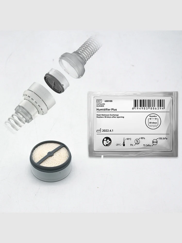 CPAP Filter ResMed HumidX Plus HME Waterless Humidifier AirMini Ventilator Accessories Filter Cotton Nasal Humidification