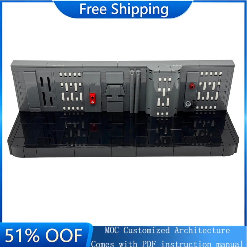 588 PCS MOC Star Battle Series Dueling Space Station Corridor Model Building Block Bricks Creative Assembly Toys Birthday Gifts